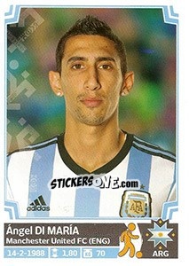 Figurina Angel Di María - Copa América. Chile 2015 n. 129 - Panini