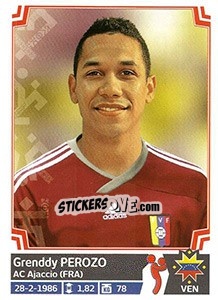 Figurina Grenddy Perozo - Copa América. Chile 2015 n. 281 - Panini