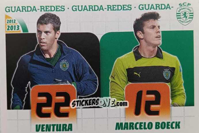 Cromo Ventura / Marcelo Boeck - Sporting Lisbon 2012-2013 n. 13 - Panini