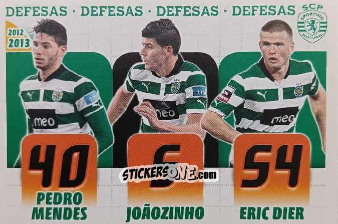 Cromo Pedro Mendes / Joãozinho / Eric Dier - Sporting Lisbon 2012-2013 n. 16 - Panini