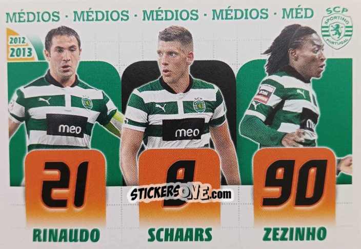 Sticker Rinaudo / Schaars / Zezinho - Sporting Lisbon 2012-2013 n. 17 - Panini
