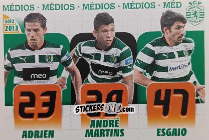Sticker Adrien / André Martins / Esgaio - Sporting Lisbon 2012-2013 n. 18 - Panini