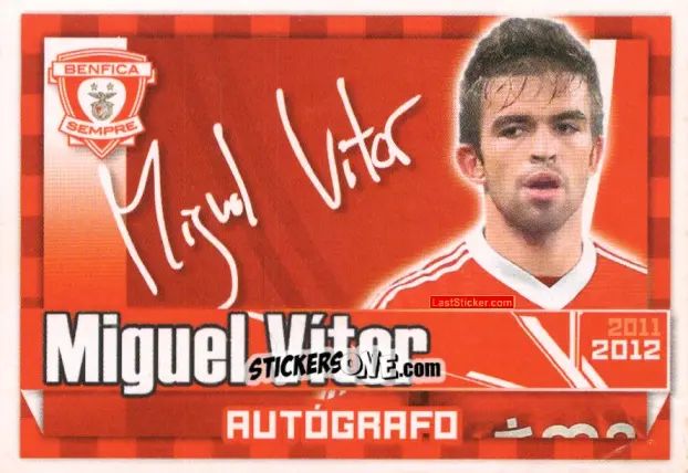 Cromo Miguel Vítor (Autógrafo) - Sl Benfica 2011-2012 n. 55 - Panini