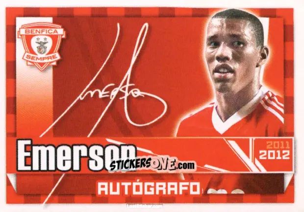 Cromo Emerson (Autógrafo) - Sl Benfica 2011-2012 n. 61 - Panini