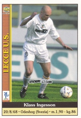 Figurina Klass Ingesson - Calcio 2000-2001 n. 579 - Mundicromo