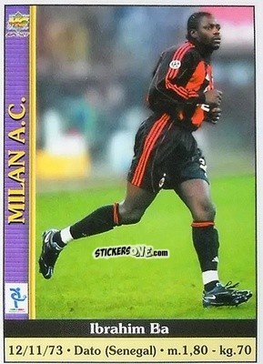 Figurina Ibrahim Ba - Calcio 2000-2001 n. 582 - Mundicromo