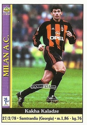 Cromo Kakha Kaladze - Calcio 2000-2001 n. 586 - Mundicromo