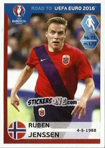 Figurina Ruben Jenssen - Road to UEFA Euro 2016 n. 183 - Panini