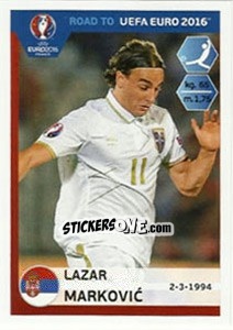 Figurina Lazar Markovic - Road to UEFA Euro 2016 n. 285 - Panini