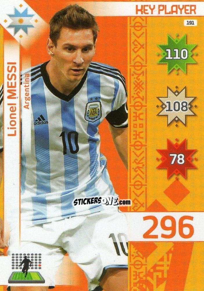 Cromo Lionel Messi - Copa América. Chile 2015. Adrenalyn XL n. 191 - Panini