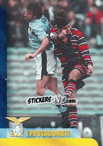 Cromo Giuseppe Favalli - S.S. Lazio 1900-2000 n. 102 - Panini