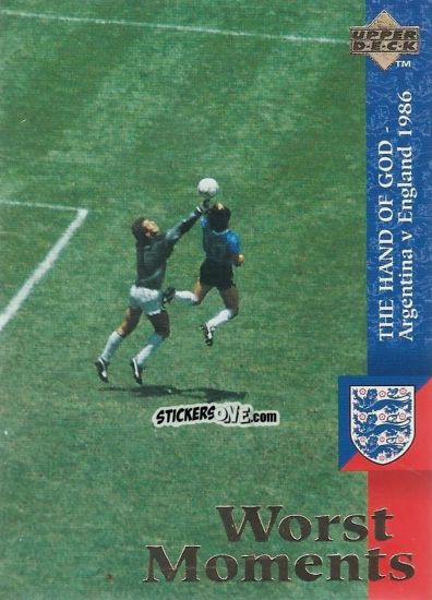 Cromo The Hand Of God. Argentina - England 1986 - England 1998 n. 59 - Upper Deck