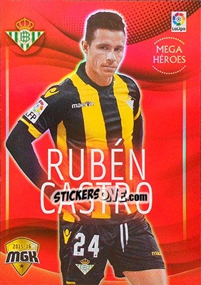 Cromo Rubén Castro - Liga BBVA 2015-2016. Megacracks n. 107 - Panini