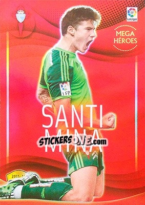 Figurina Santi Mina - Liga BBVA 2015-2016. Megacracks n. 133 - Panini