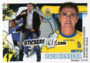 Cromo ENTRENADOR LAS PALMAS - Paco Herrera (2) - Liga Spagnola 2015-2016 n. 302 - Colecciones ESTE