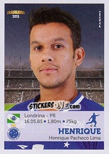 Figurina Henrique - Campeonato Brasileiro 2015 n. 107 - Panini