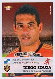 Cromo Diego Souza - Campeonato Brasileiro 2015 n. 295 - Panini