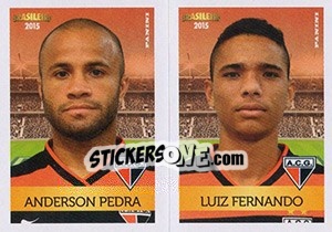 Cromo Anderso Pedra / luiz Fernando - Campeonato Brasileiro 2015 n. 336 - Panini