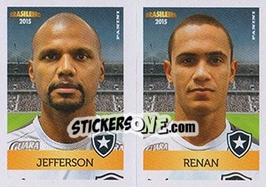 Figurina Jefferson / Renan - Campeonato Brasileiro 2015 n. 351 - Panini