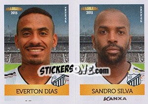 Figurina Everton Dias / Sandro Silva - Campeonato Brasileiro 2015 n. 361 - Panini