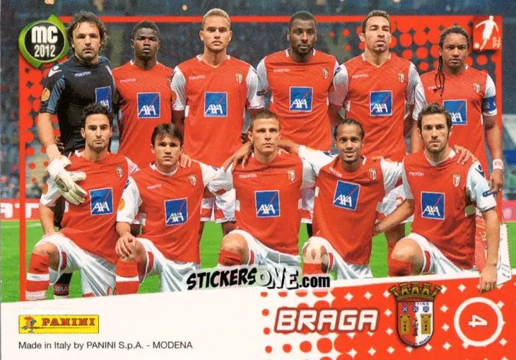 Figurina Braga - Megacraques 2011-2012 n. 4 - Panini