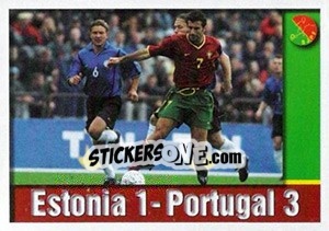 Cromo Estónia - Portugal 1:3 - A Caminho do Mundial. Força! Portugal n. 149 - Panini