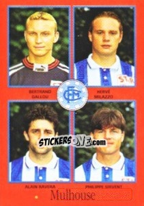 Cromo Bertrand Gallou / Hervé Milazzo / Alain Ravera / Philippe Sirvent - FOOT 1996-1997 n. 346 - Panini