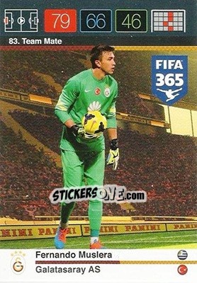 Figurina Fernando Muslera - FIFA 365: 2015-2016. Adrenalyn XL n. 83 - Panini