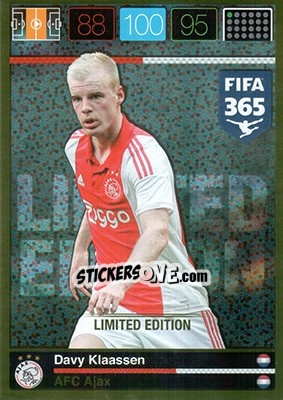Figurina Davy Klaassen - FIFA 365: 2015-2016. Adrenalyn XL n. XXL-DK - Panini