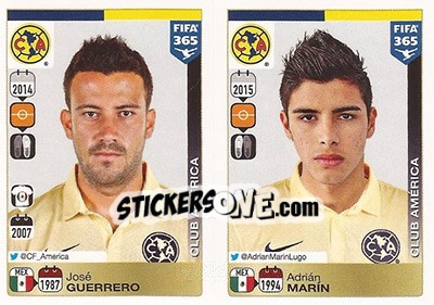Figurina José Guerrero / Adrián Marín - FIFA 365: 2015-2016 n. 633-634 - Panini