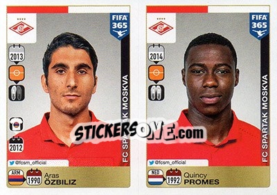 Figurina Aras Özbiliz / Quincy Promes - FIFA 365: 2015-2016 n. Q53-Q54 - Panini