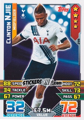 Cromo Clinton Njie - English Premier League 2015-2016. Match Attax n. 299 - Topps