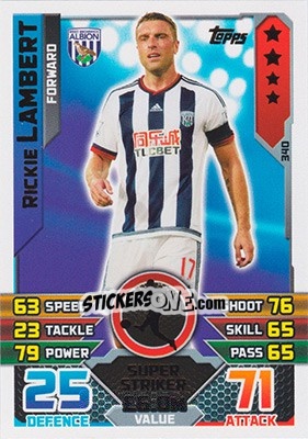 Sticker Rickie Lambert - English Premier League 2015-2016. Match Attax n. 340 - Topps