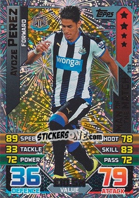 Cromo Ayoze Perez - English Premier League 2015-2016. Match Attax n. 393 - Topps