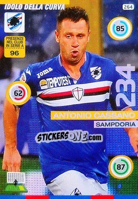 Cromo Antonio Cassano - Calciatori 2015-2016. Adrenalyn XL n. 264 - Panini