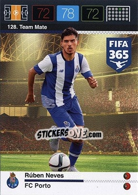 Figurina Rúben Neves - FIFA 365: 2015-2016. Adrenalyn XL - Nordic edition n. 128 - Panini