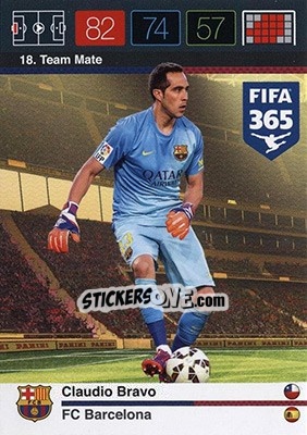 Figurina Claudio Bravo - FIFA 365: 2015-2016. Adrenalyn XL - Nordic edition n. 18 - Panini