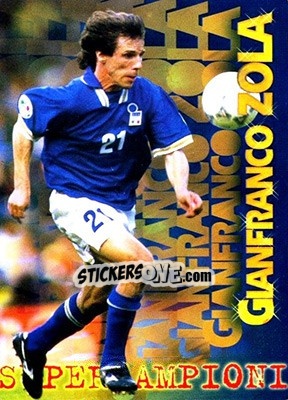 Figurina Gianfranco Zola - Calcio Cards 1996-1997 n. 250 - Panini
