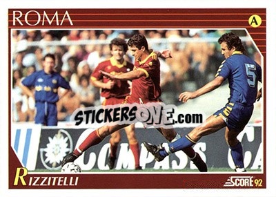 Figurina Ruggiero Rizzitelli - Italian League 1992 n. 221 - Score