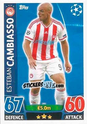 Figurina Esteban Cambiasso - UEFA Champions League 2015-2016. Match Attax n. 101 - Topps