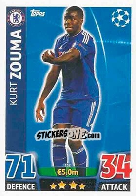Cromo Kurt Zouma - UEFA Champions League 2015-2016. Match Attax n. 132 - Topps