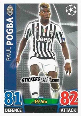 Figurina Paul Pogba - UEFA Champions League 2015-2016. Match Attax n. 460 - Topps