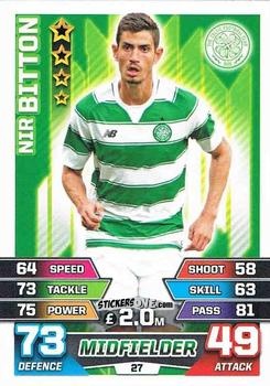 Figurina Nir Bitton - SPFL 2015-2016. Match Attax n. 27 - Topps