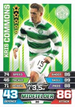 Sticker Kris Commons - SPFL 2015-2016. Match Attax n. 30 - Topps