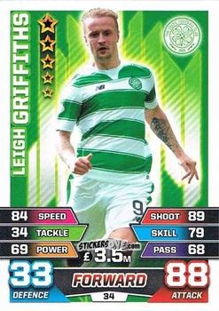 Cromo Leigh Griffiths - SPFL 2015-2016. Match Attax n. 34 - Topps