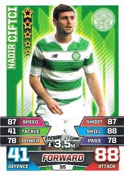 Sticker Nadir Çiftçi - SPFL 2015-2016. Match Attax n. 35 - Topps