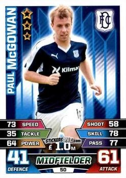 Figurina Paul McGowan - SPFL 2015-2016. Match Attax n. 50 - Topps