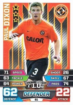 Figurina Paul Dixon - SPFL 2015-2016. Match Attax n. 61 - Topps