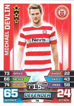 Figurina Michael Devlin - SPFL 2015-2016. Match Attax n. 76 - Topps