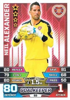 Sticker Neil Alexander - SPFL 2015-2016. Match Attax n. 93 - Topps